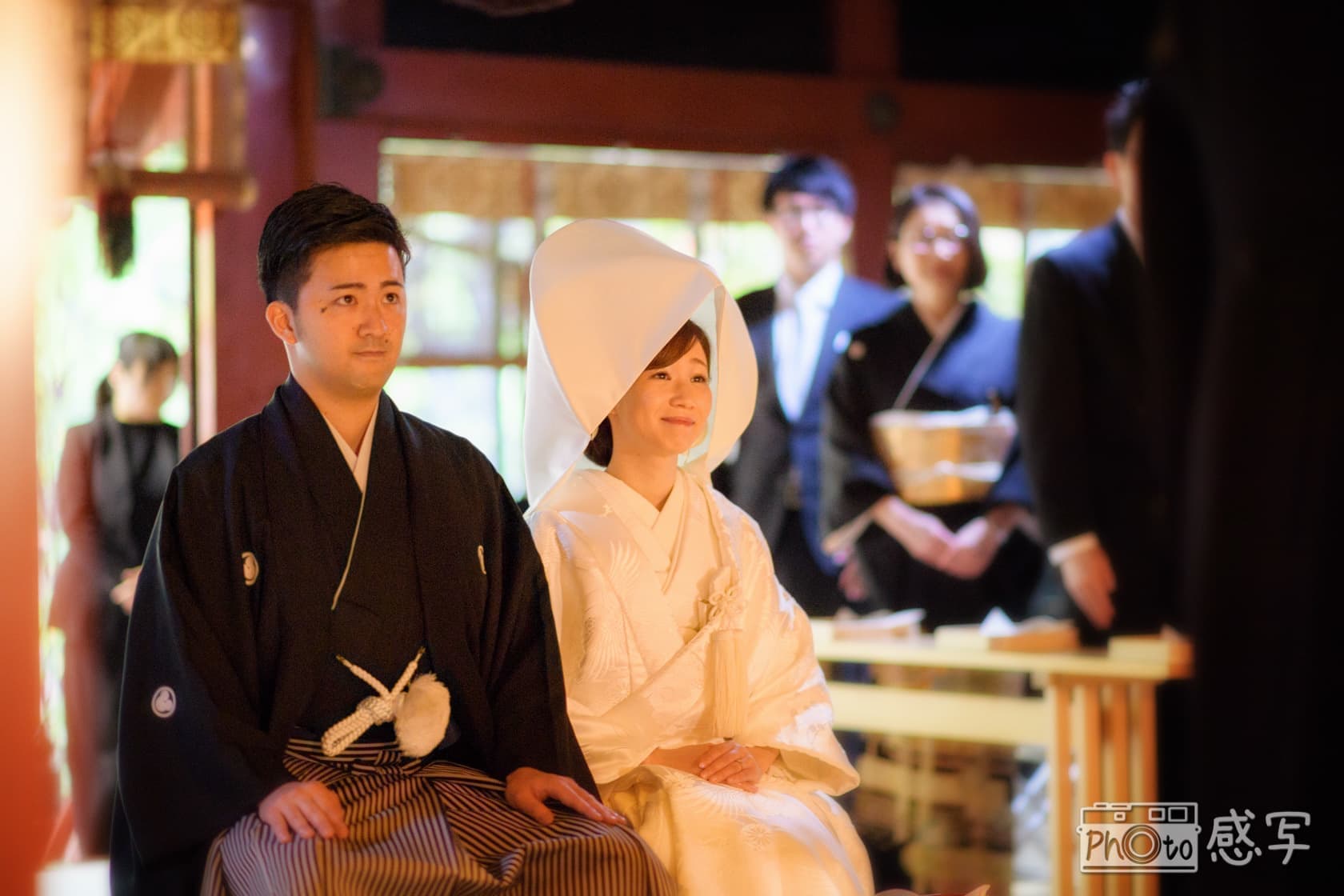 結婚式の出張撮影　赤坂氷川神社　和装　白無垢　ウエディングフォト